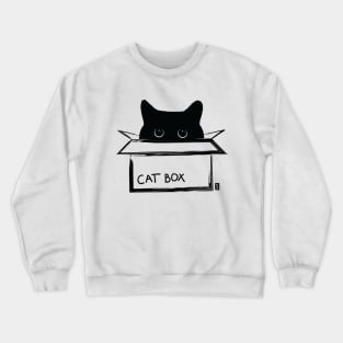 Cat box - a cat in a box Crewneck Sweatshirt